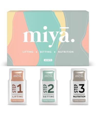 MIYA LASH 2 in 1 Brow Lamination & Lash Lift Lotion Set | Sachet Refill for Lash Lift Kit & Eyebrow Perm | Fast Acting 3-Step Lifting  Setting Lotions with Nutrition Serums | 10 Treatments | Salon Use LASH & BROW LIFT LO...