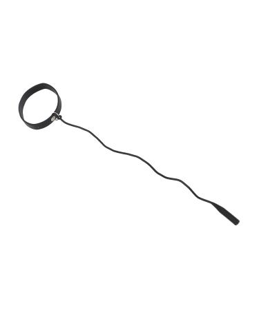 Tweezers Wristband Portable Replaceable Pull Rope Lash Tweezers Bracelet Silicone for Salon (Black)