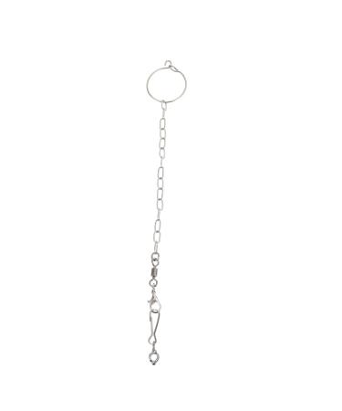 BELLIFFY 1 Set Parrot Anklet Birds Anklet Bird Harness Parrot Harness Leash Stainless Steel Bird Chain Split 24X4X0.1cm Silver