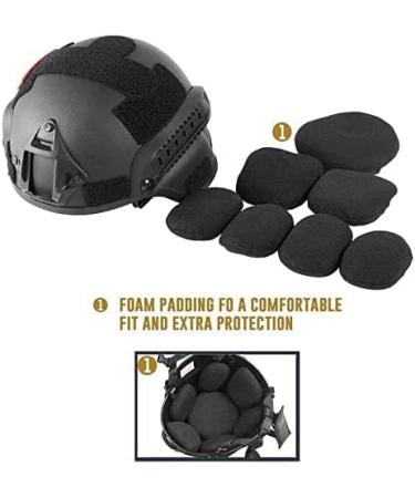 Tactical PJ Airsoft Helmet Set with Full Face Protection Mask, Detachable Anti-Fog Goggles - Paintball CS BK - Buy Online on SooperMarket.com