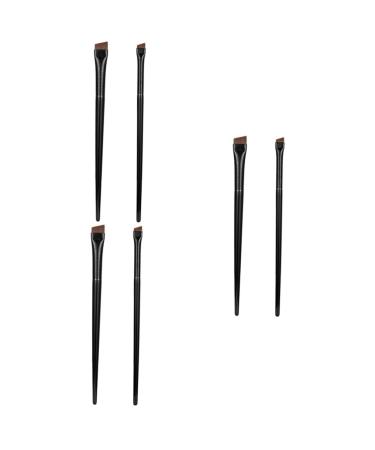 Healeved 9 Sets Women Eyeliner Brush Wood Makeup Tool Multi Function Eyebrow Brush Black