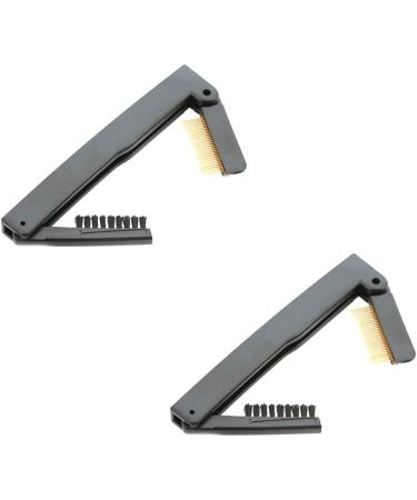 Makeup Comb Professional Fashion Make Up Steel Needle Mascara Guide Applicator Eyelash Comb Eyebrow Brush Curler Cosmetic Tool(Double Folding) - Buy Online on SooperMarket.com