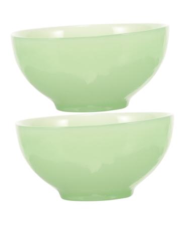 2 pieces of bowl container terrarium green decorative soap for men accessories foundation small bowls shaving bowl jade bowl glass men's care 11.50x11.50.50cmx2pcs 2 x green