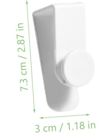Cabilock 6pcs Hook up Wall Mount Clothing Rack Door Clothes Hanger Over Door Hanging Hooks Shower Door Porch 7.3X3X2.5CM White - Buy Online on SooperMarket.com