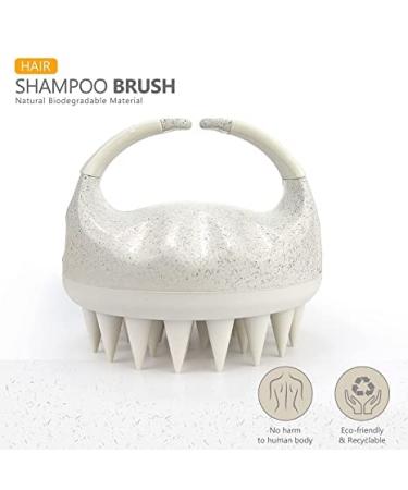 Sndyi Scalp Massage Brush - 2PCS Silicone Shampoo Brush for Dandruff Relief & Hair Growth | Wet & Dry Use - Red & Beige - Buy Online on SooperMarket.com