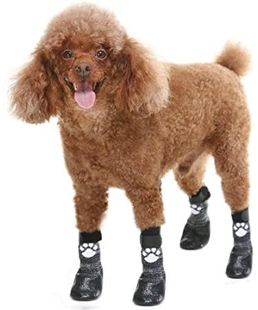 KOOLTAIL Dog Socks XL - Anti-Slip with Straps, Waterproof Paw Protector for Traction Control - Black (2.6 Width x 6.3 Length) - Buy Online on SooperMarket.com