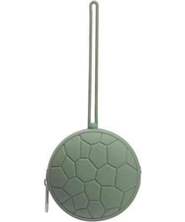 Baok Silicone Pacifier Travel Case | Portable Pacifier Holder with Zip Lanyard | Diaper Bag & Stroller Accessory in Green - Buy Online on SooperMarket.com