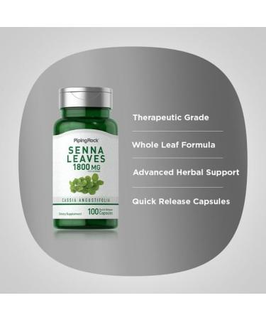 LLK Senna Leaves 450mg Capsules - 100 Quick Release, Non-GMO & Gluten Free - Buy Online on SooperMarket.com