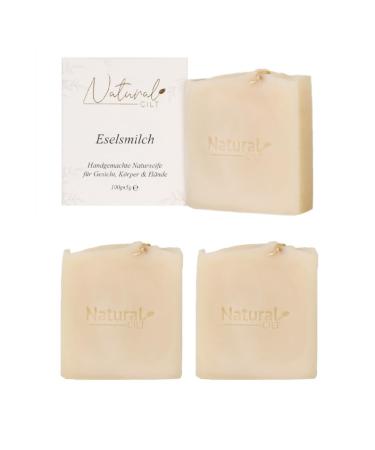 3x Natural Cilt Dine milk soap - 100% natural soap - without questionable ingredients - certified - handmade - shower soap for all skin types - shower gel - Natural food metics Done milk 100 g (3 -pack)