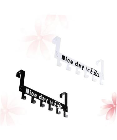 Cabilock 2pcs Metal Clothing Rack Coat Rack Door Hanger Door Hooks Coat Hanger Hanging Door Household 36X18CM As Shown - Buy Online on SooperMarket.com