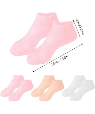 NAVESO Moisturising Socks 3 Pairs Silicone Socks for Moisturising Feet Silicone Moisturising Foot Socks Women Foot Spa Pedicure Silicone Socks Soft Gel Heel Socks for Women Dry Cracked Feet - Buy Online on SooperMarket.com