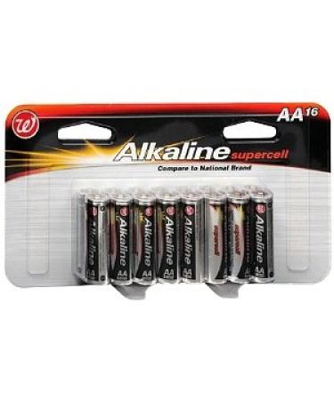 Walgreens Alkaline Supercell Batteries AA 16 ea
