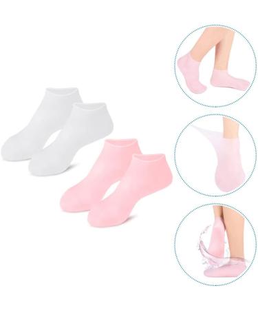 minkissy 2 Pairs Exfoliating Moisturizing Socks Moisturizing Foot Masks Cuticles Socks Features Socks for Women Lotion Socks Moisturizing Socks for Foot Care Spa Sebs Girl Foot Socks - Buy Online on SooperMarket.com