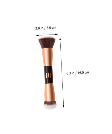 Shop Housoutil Double-Ended Makeup Brush - Flat Top Foundation & Contour Brush for Mineral Makeup | Premium Quality Cosmetics Tool - Buy Online on SooperMarket.com