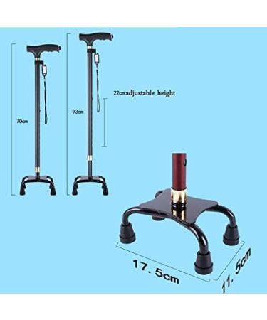 Lightweight Walking Stick with Wooden Ergonomic Handle Crutches 10 Adjustable for Men Women Arthritis Seniors Disabled Elderly Mobility Cane with 3 Legs Non-Slip Rotate - Buy Online on SooperMarket.com