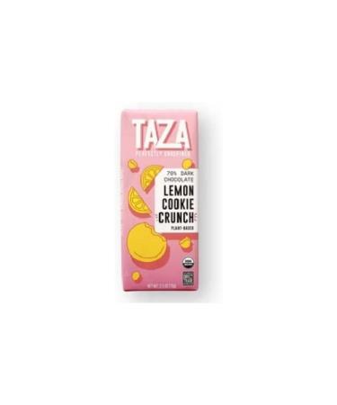 Taza 70% Dark Chocolate Lemon Cookie Crunch 70g