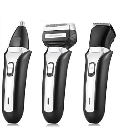 Electric Shaver Beard Trimmer for Men Razor Nose Waterproof Hair Trimmer Hair Cutting Kit 3 in 1 USB Rechargeable