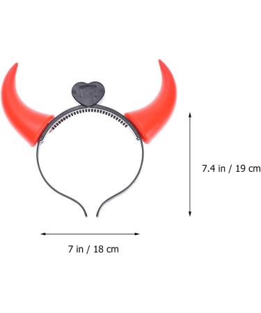 FOMIYES Halloween Headbands: Devil Horns Headband - Red Luminous Devil Horns Hairband LED Light Halloween Costume for Women Men Girls Halloween Party Cosplay Supplies - Buy Online on SooperMarket.com