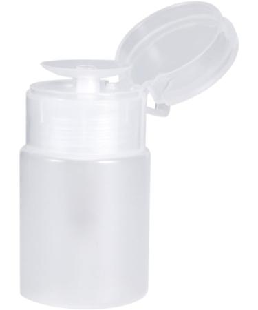 Nail Dispenser Bottle Cleaner Pump Empty Plastic Bottle for Nail Polish Remover Liquid 60 ml Transparent Bottle (White) - Buy Online on SooperMarket.com