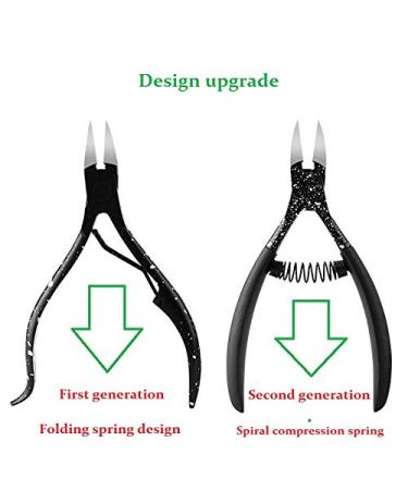 Professional Podiatrist Toenail Clipper for Thick/Ingrown Nails - Surgical Stainless Steel, Rubber Handles, Recommended by Foot Surgeons - Suitable for Men, Seniors, Adults (Black) - Buy Online on SooperMarket.com