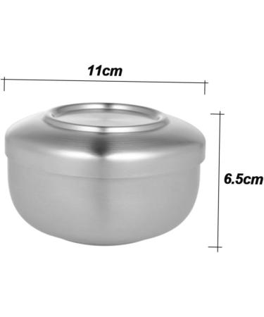 Beavorty 2-Pack Razor Soap Peel with Lid & Shaving Brush Holder | Premium Shaving Soap Bowl | Silver 11x11x6.5 cm - Ideal for Smooth Shaving - Buy Online on SooperMarket.com