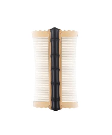 AMZLORD Lice Comb Flea Lice Removal Comb Double-sided Scalp Massage Comb Fine Tooth Hair Grooming Comb Bamboo Shape for Adult Kids Black