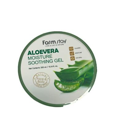 Farm Stay Aloe Vera Moisture Soothing Gel 300ml - 100% Aloe Vera for Dry Skin - Facial Treatment Gel for Men and Women - Moisturizing and Day Care Solution - Buy Online on SooperMarket.com