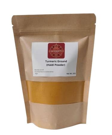 Sanskriti Spices Pure Turmeric Powder | 200 g | Vegan | No Artificial Colors or Preservatives | Authentic Indian Haldi