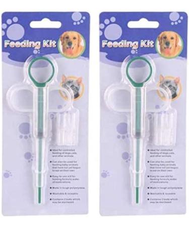 2 Pack Pet Medicine Feeding Syringe & Dropper for Dogs, Cats, Birds - Oral Pill Dispenser Tool - Buy Online on SooperMarket.com
