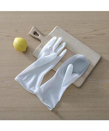 XMYINGWEI Household gloves Silicone dishwit gloves Waschegericht Wash rubber peeling gloves New clothes kitchen cleaning tools (color: 1)