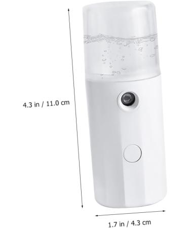 BELLIFFY 1pc Hydrating Instrument Mini Mister Electric Mist Sprayer Face Steamer Cool Facial Mister White Abs - Buy Online on SooperMarket.com