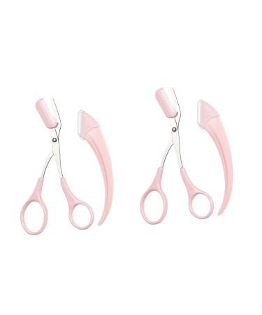 balacoo 2 Sets Eyebrow Trimmer Suits for Men Cosmetology Kit Mens Suits Eyebrow Cutter Mini for Eyebrows Eyebrow Shaper Eyebrow Shaping Razor Man Dual Purpose Stainless Steel 12.8 X2.8X1CM Pink