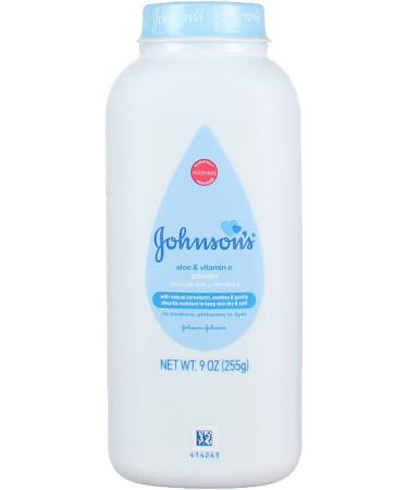 Johnson's Baby Powder Pure Cornstarch with Aloe & Vitamin E 9 oz - Gentle and Soothing for Baby's Delicate Skin - Buy Online on SooperMarket.com