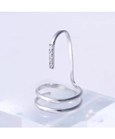 Nail Art Fingernail Rings Decorative Nail Ring Fashion Fingertip Jewelry Nail Art Ring Ladies Wearing Nail Accessories Women Finger Nail Ring Electroplated Copper Fingernail Rings(3050 Platinum) - Buy Online on SooperMarket.com