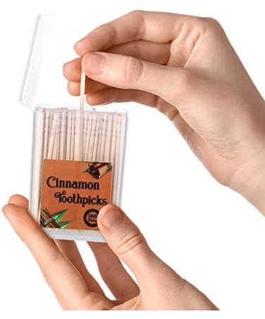 Cinnamon Flavored Toothpicks for Adults - 800 Pcs in Clear Plastic Boxes - Buy Online on SooperMarket.com