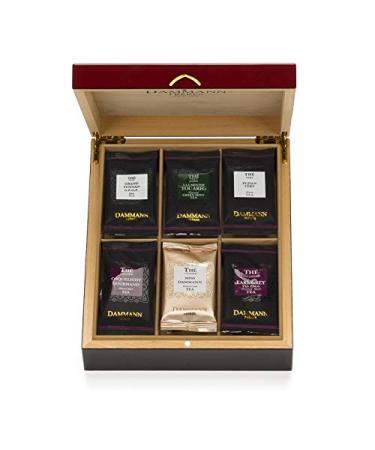 Pasticceria Passerini dal 1919 Tea Sampler Vermeil Wooden Coffret with 36 Envelopped Cristal Teabags 72g / 2.53 oz Dammann Fr res