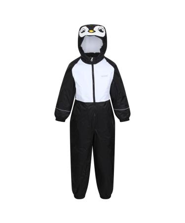 Regatta Children's Mudplay Iii Waterproof and Breathable Insulated Animal All-in-one Suit 18 Months Black Penguin