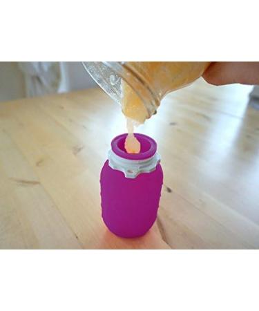 Squeasy Gear Squeasy Snacker 6 Oz - Purple | Reusable Silicone Squeeze Snack Pouch for Kids | Eco-Friendly & BPA-Free - Buy Online on SooperMarket.com