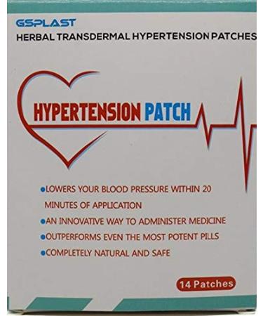 Hypertension Patch Lowering Blood Pressure 100% Natural (1 Box)14 Patches