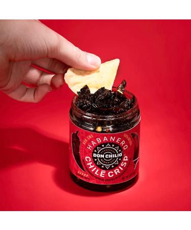 Don Chilio Chile Crisp: Crunchy Sliced Habanero Peppers in Hot Seasoned Oil (5oz Jar) - Buy Online on SooperMarket.com