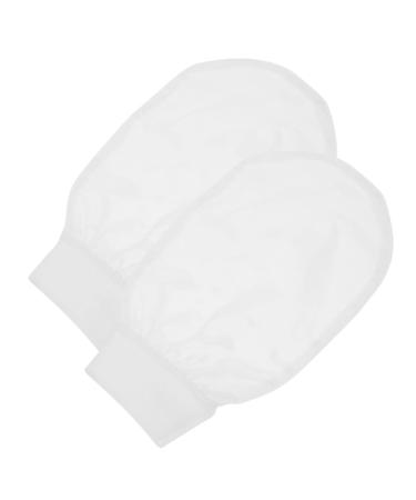 FRCOLOR 6 Pcs Exfoliating Bath Gloves & Mitts - Reusable Mud Cleaning Shower Supplies for Girls | White | 24x15cm - Buy Online on SooperMarket.com
