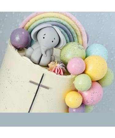 Personalised Elephant Cake Topper - Edible Fondant Safari Jungle Cupcake Decorations with an Edible Glue - Kids Birthday Supplies - Buy Online on SooperMarket.com