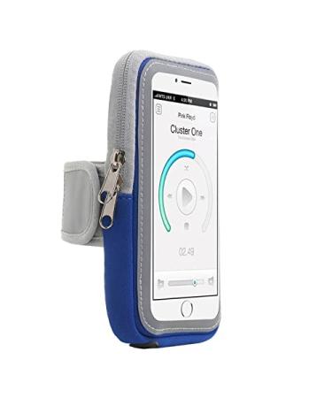 Sports hardship compatible for gigaset GS270 / GS280 / GS290 / GS370 bracelet mobile phone holder case for training running jogging and fitness - dealbude24 arm pocket big blue