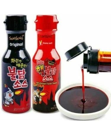 Samyang Extremely Spicy (Double Spicy) 2xSpicy Buldak Hot Chicken Flavour Sauce (2 packs) and Buldak Hot Chicken Flavour Sauce (2 packs) by CNMART - Buy Online on SooperMarket.com