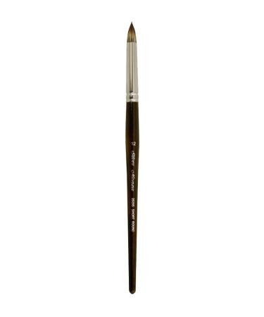 Silver Brush Limited 2629S Monza Round Art Brush  Oil  Acrylic  and Watercolor Brush  Short Handle  Size 12 Short Round Size - 12