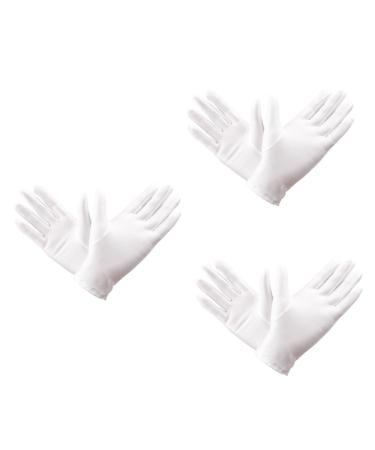 FOMIYES 9 Pairs Moisturizing Hand Gloves Moisturizer Gloves Jewelry Inspection Gloves Etiquette Gloves Food Gloves Moisturizing Gloves Soft Cotton Serving Gloves Elastic Gloves Clean Work