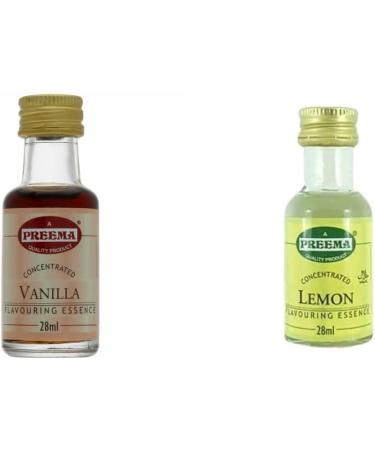 Preema Vanilla Essence - 28ML And Preema Lemon Flavoured Essence Prefect For Baking | Halal | Premium Quality - Buy Online on SooperMarket.com