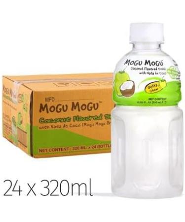 Mogu Mogu Coconut Flavoured Drink with NATA de Coco (Gotta Chew) | On the Go Drink | Jelly Texture | Refreshing Taste | No Added Preservatives and Colours | 320ml x 24 Bottles - Buy Online on SooperMarket.com
