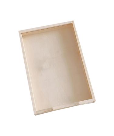 PRETYZOOM 1pc Box Nail Display Board Natural Wood Pull Wooden Box