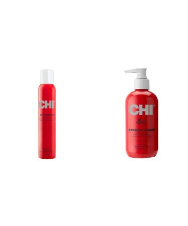 CHI Shine Infusion Hair shine spray 5.3 Oz & Straight Guard Smoothing Styling Cream 8.5 FL Oz